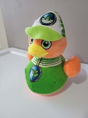 World Plush 9" Orange Duck in Green Outfit with Hat